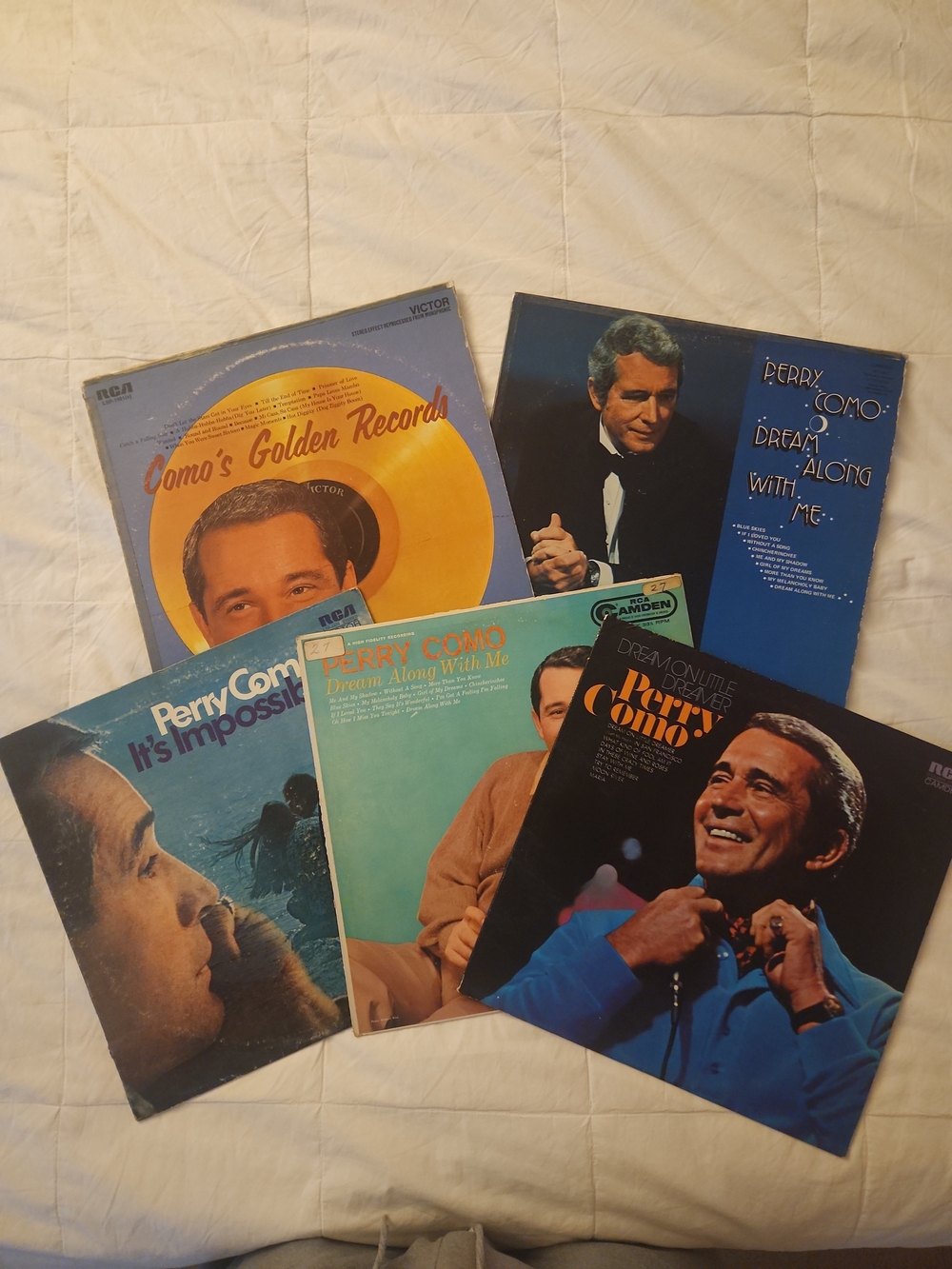 Perry Como Vinyl Record Collection - SELLING AS IS FOR DISPLAY ONLY!